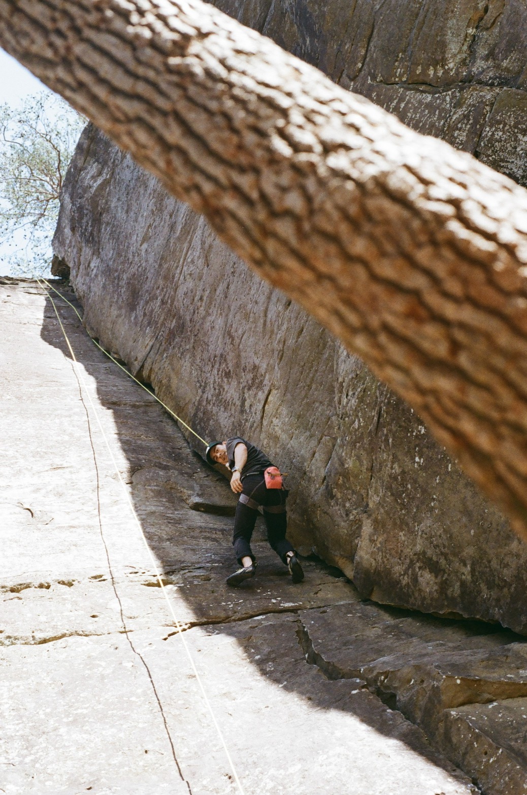 Michael rock climbing outdoors